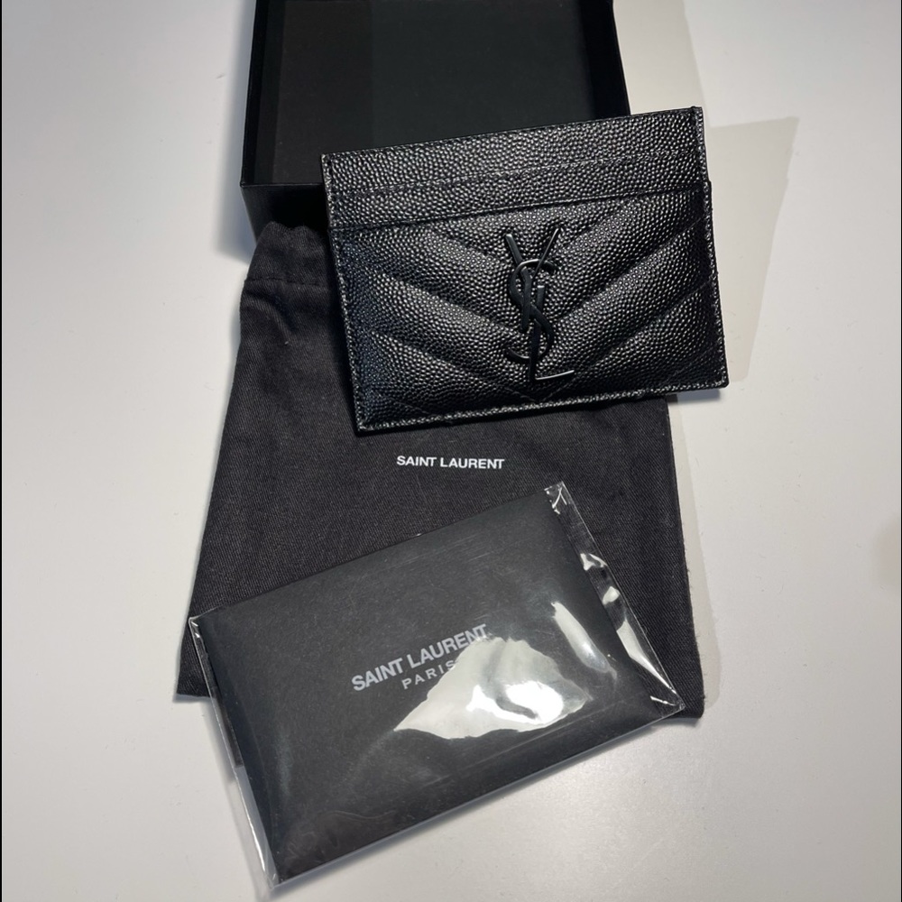 Saint Laurent monogramme quilted card case